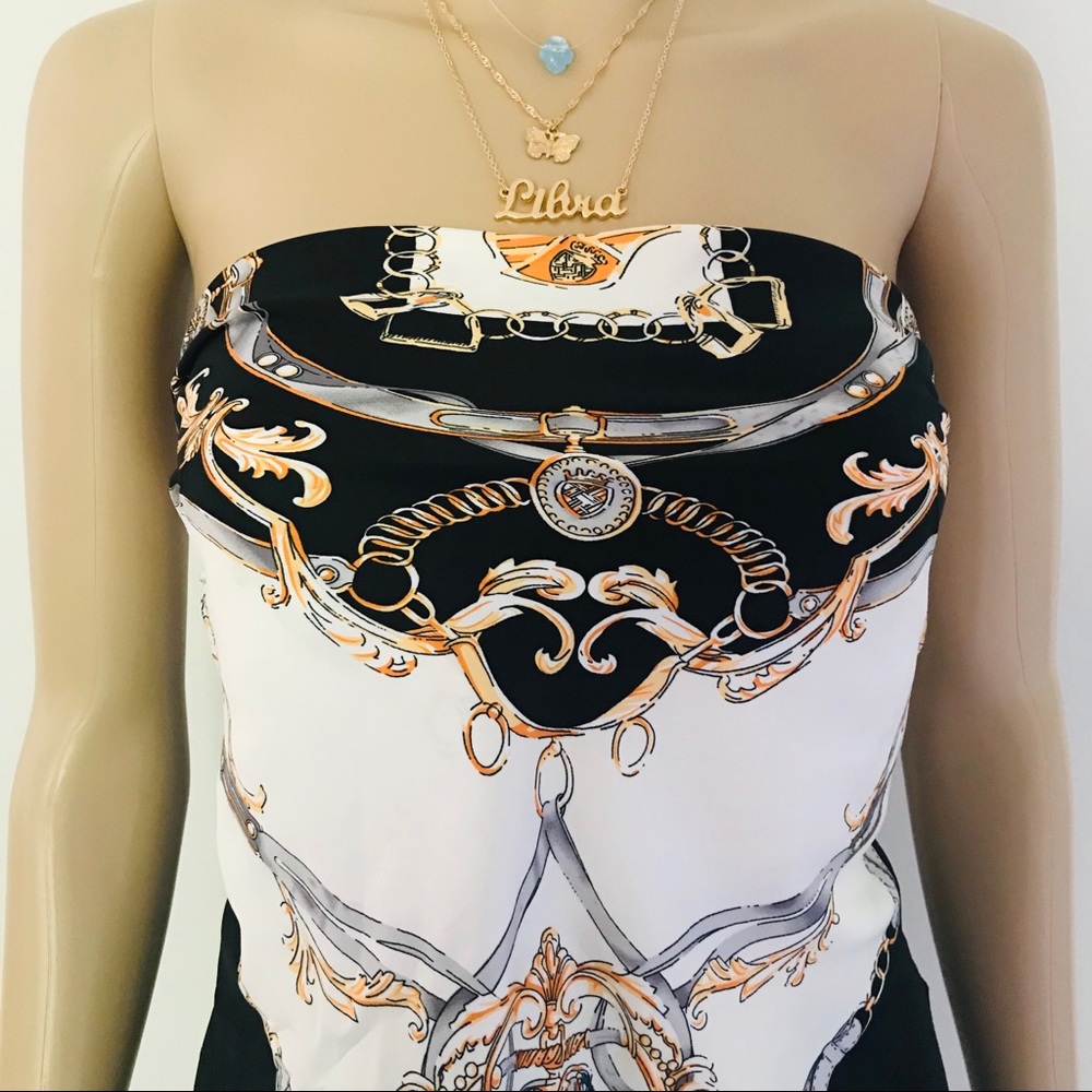 Silk scarf top